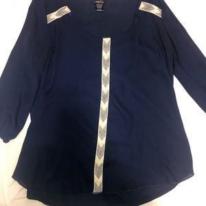 Navy blue medium blouse